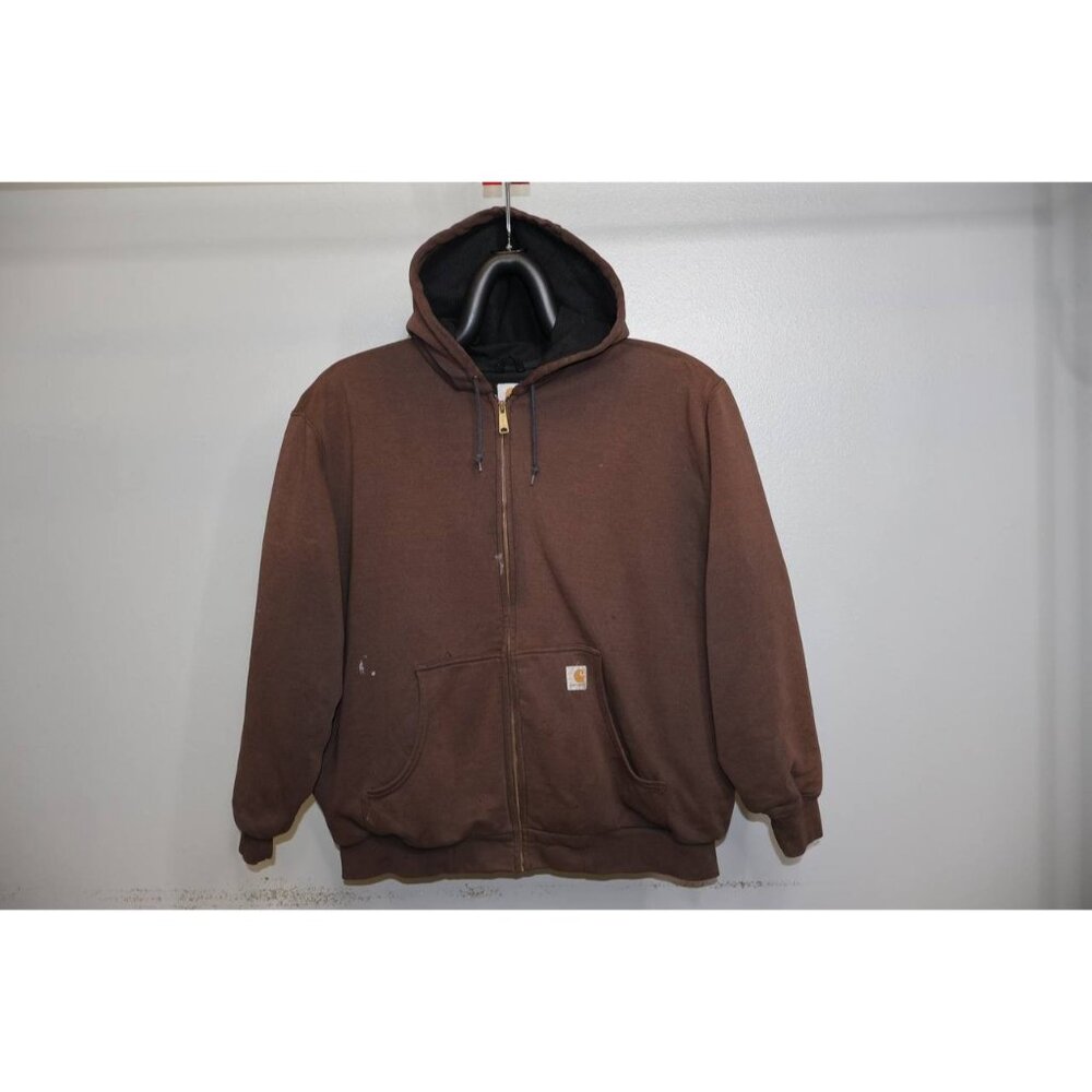 Vintage 90s Carhartt Jacket Thermal Lined Mens XL J168 DKB Faded Dark Brown